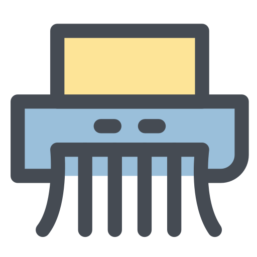 Demolish, destroy, document, office, paper shredder, ruin, shred icon